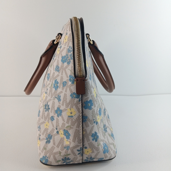 Michael Kors Floral Print Women's Bag - Blue and Yellow - Picture 3 of 8